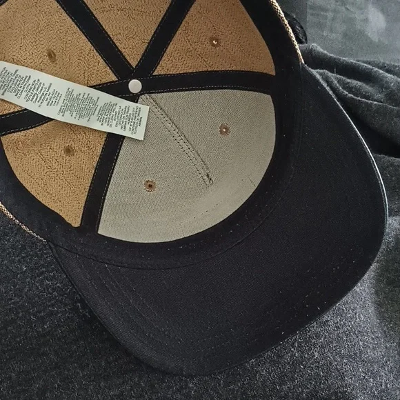 Coach Baseball Cap Hat Canvas Tan Brown & Black Leather - Picture 2 of 7